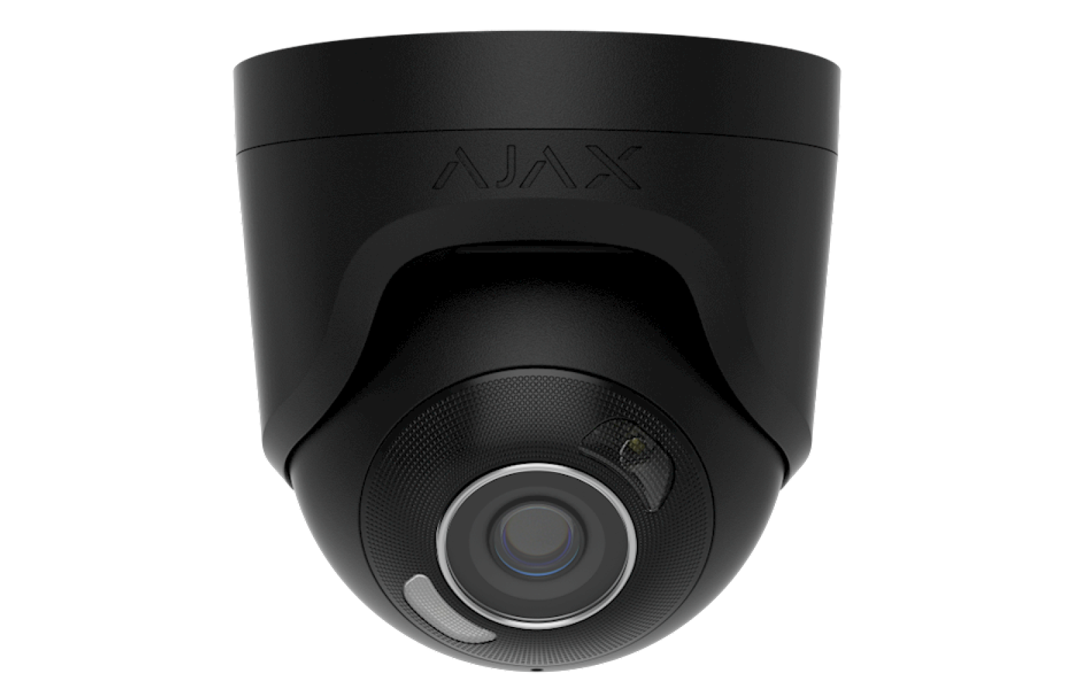 Ajax TurretCam Hybrid Light 8MP security camera, black, for indoor and outdoor use