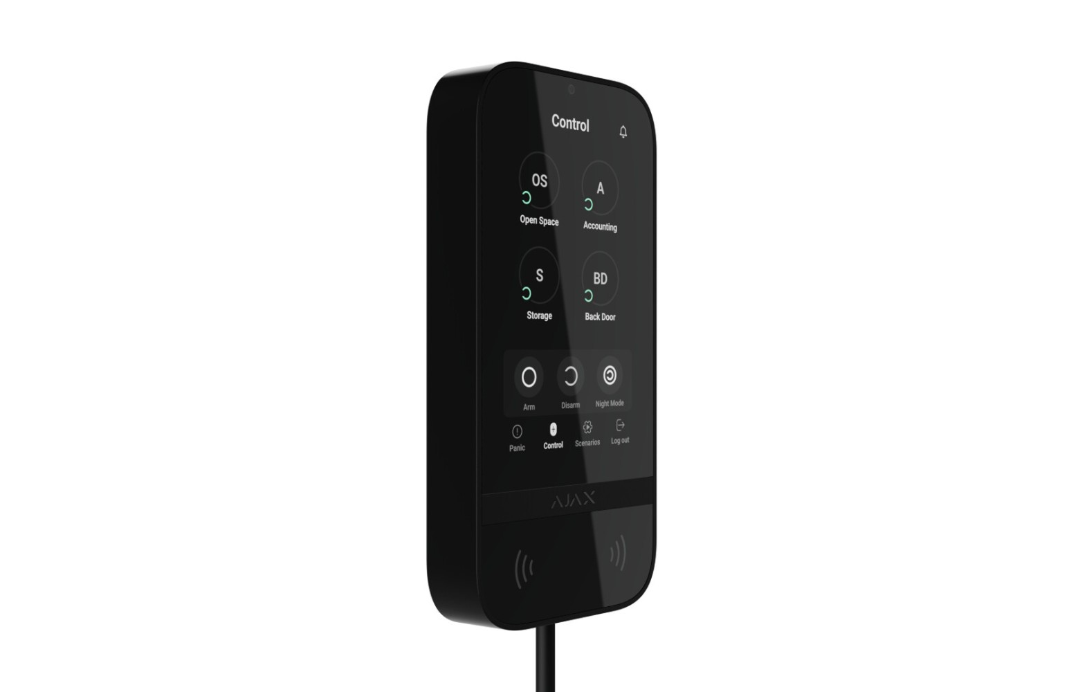 Ajax Superior KeyPad TouchScreen Fibra zwart 5 inch touchscreen Ajax Superior KeyPad TouchScreen Fibra zwart