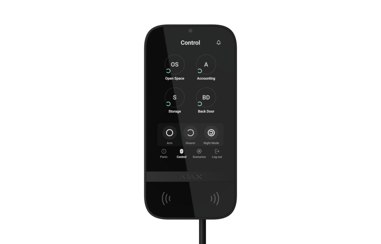 Ajax Superior KeyPad TouchScreen Fibra zwart 5 inch touchscreen Ajax Superior KeyPad TouchScreen Fibra zwart