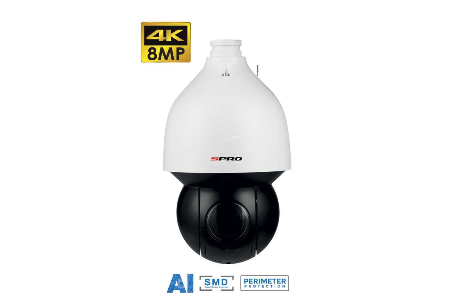 DHIPPTZ80/25XR-AI-V2 SPRO 8 MP Alarm Tracking IP PTZ with 25x zoom