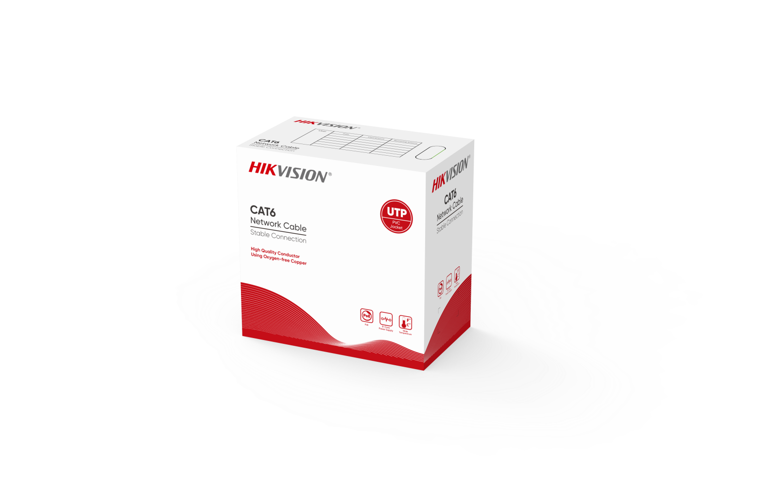 Hikvision DS-1LN6-UE-W - Câble réseau CAT6 UTP 305m cuivre solide Hikvision DS-1LN6-UE-W 305m CAT6 UTP network cable solid copper