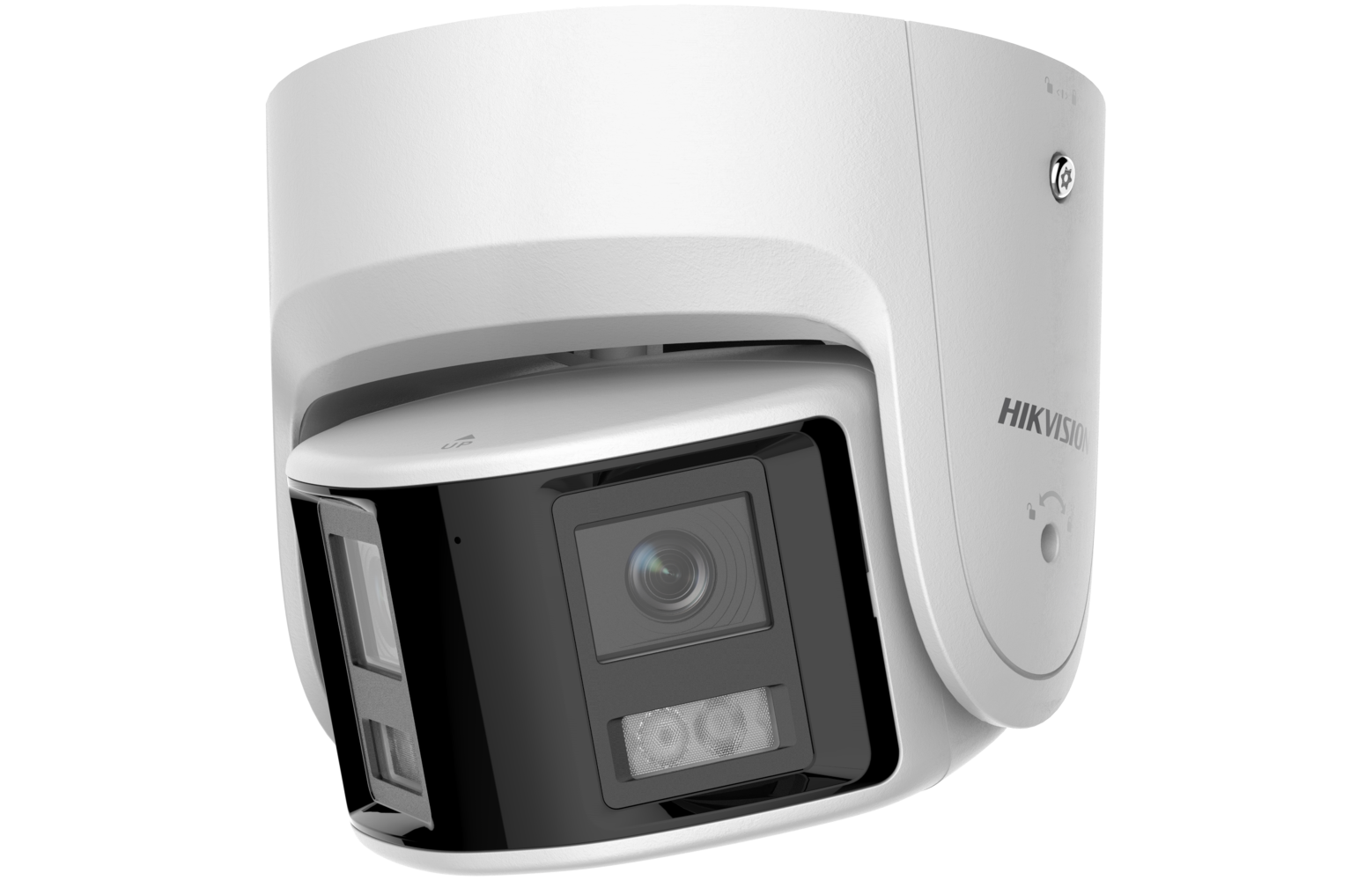 Hikvision DS-2CD2346G2P-ISU/SL 4MP panoramic turret security camera with 180-degree field of view