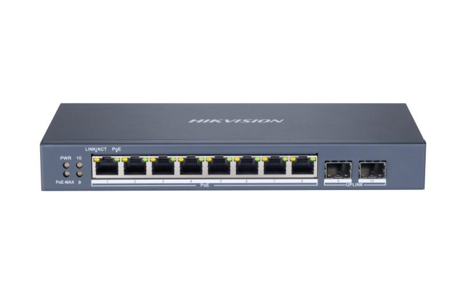 Hikvision DS-3E1510P-SI 8-poorts Gigabit PoE-switch voor IP-camera’s