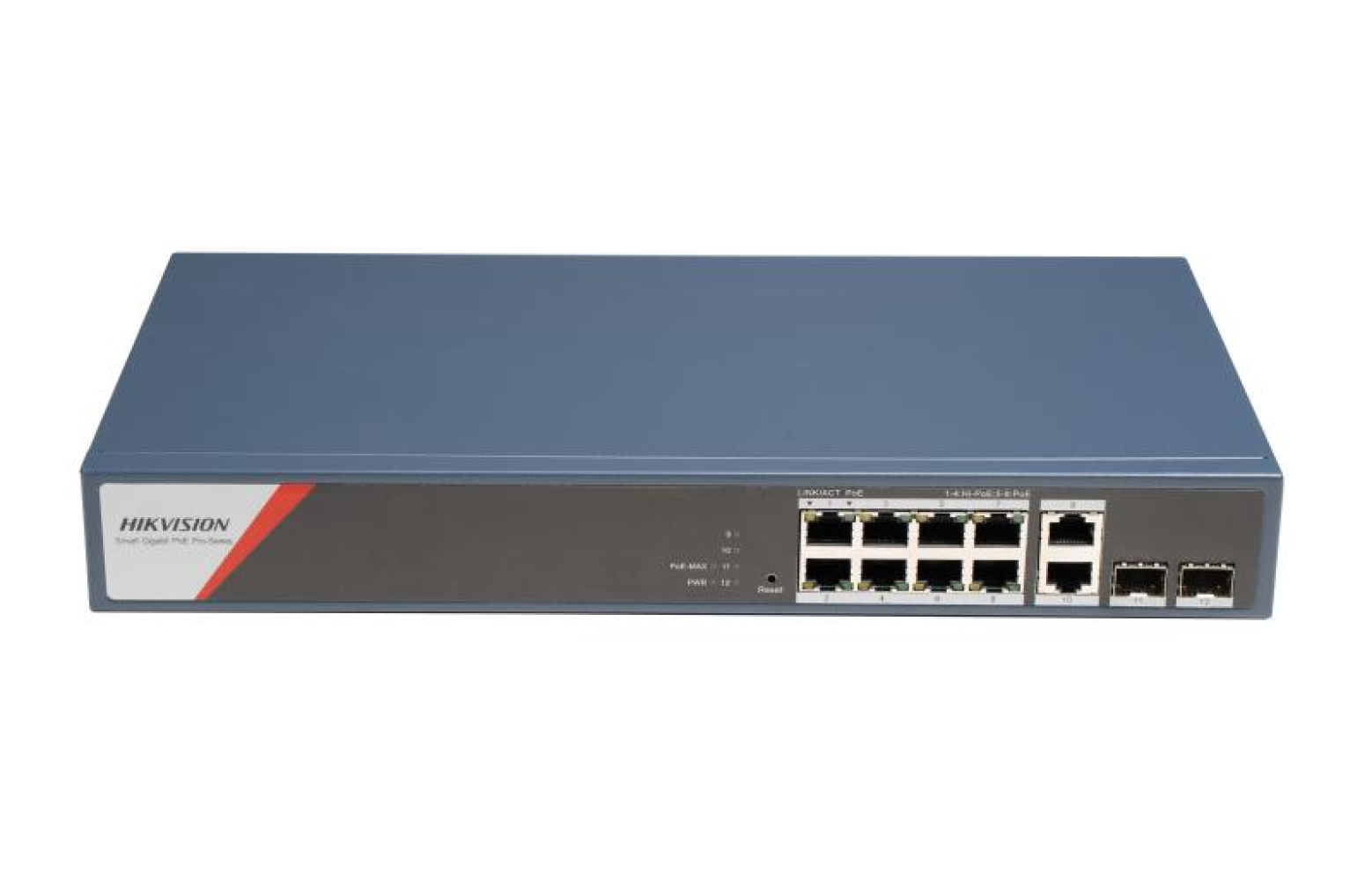 Hikvision DS-3E1512HP-SI-8P2T2F 8-poorts Gigabit Smart PoE switch
