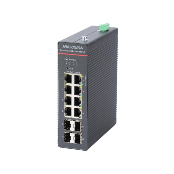 DS-3T1512HP-SI-8P4F 8-Port PoE DIN Switch