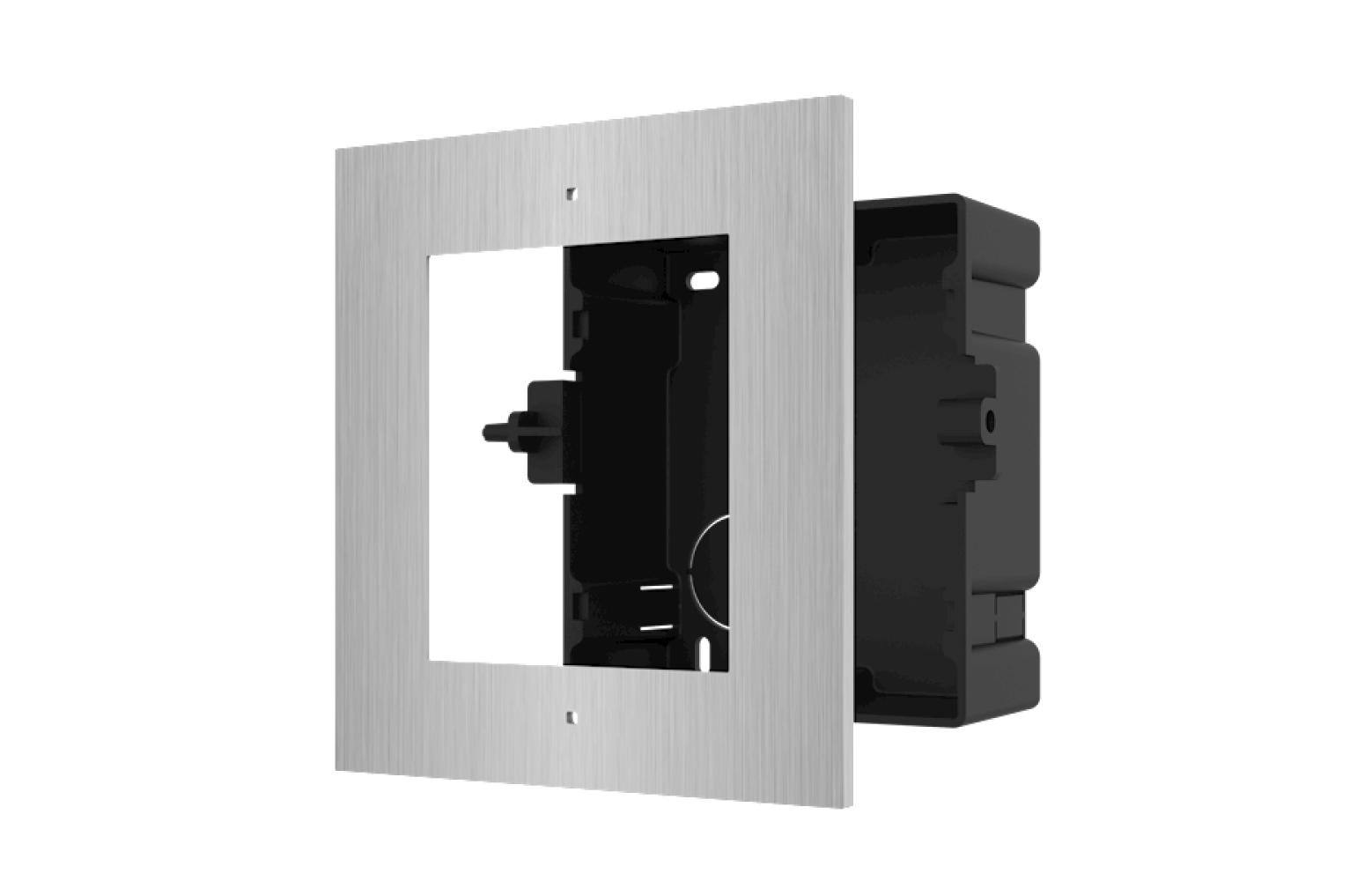 DS-KD-ACF1/S, RVS Inbouwframe 1 Module,-JBNSECURITY DS-KD-ACF1/S, Stainless Steel Flush-Mount Frame 1 Module
