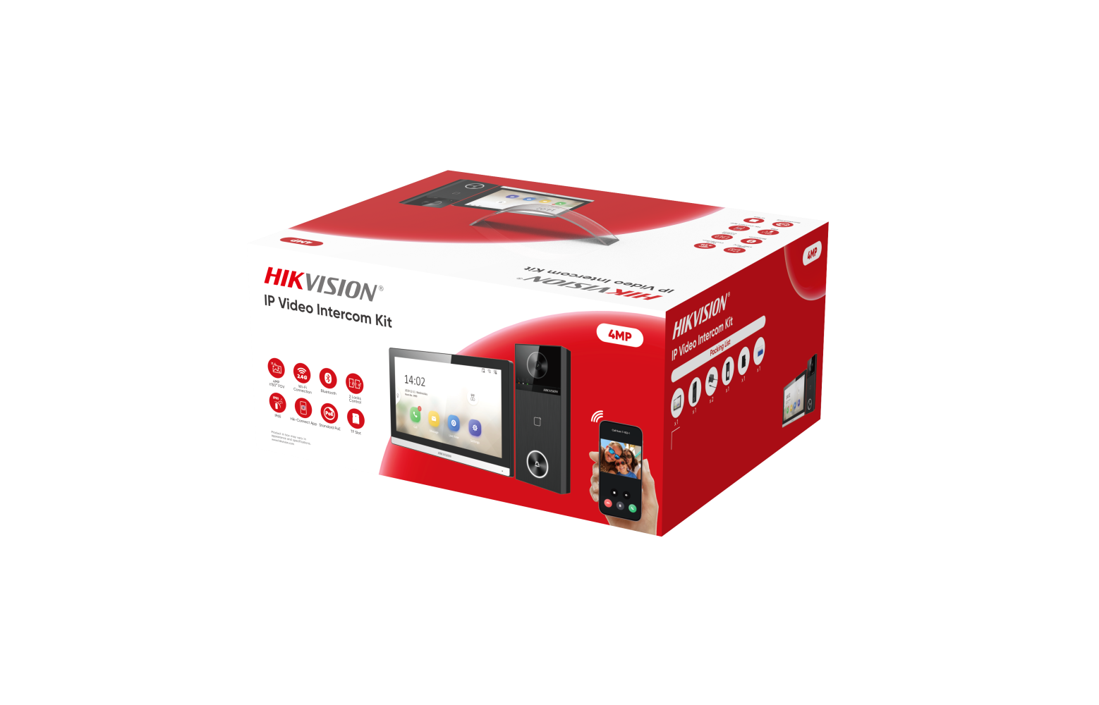 Hikvision DS-KIS610-P Komplettes 4-MP-Video-Gegensprechanlagen-Set Hikvision DS-KIS610-P IP-Video-Gegensprechanlagen-Set
