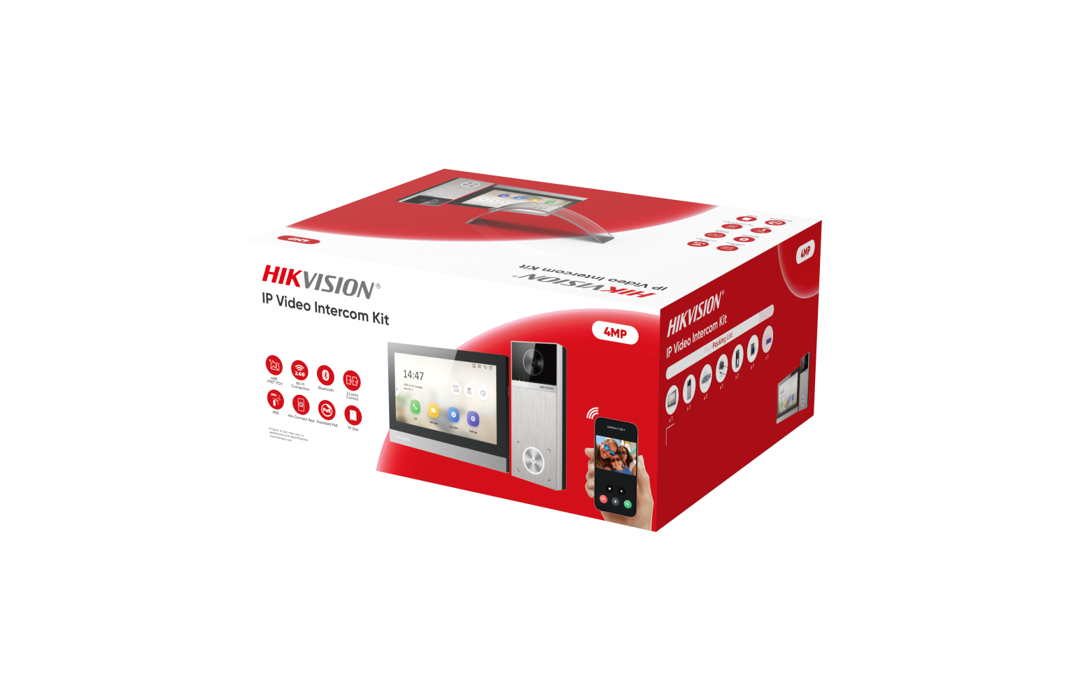 Hikvision DS-KIS613-S 4 MP IP video-intercomkit met WiFi, PoE