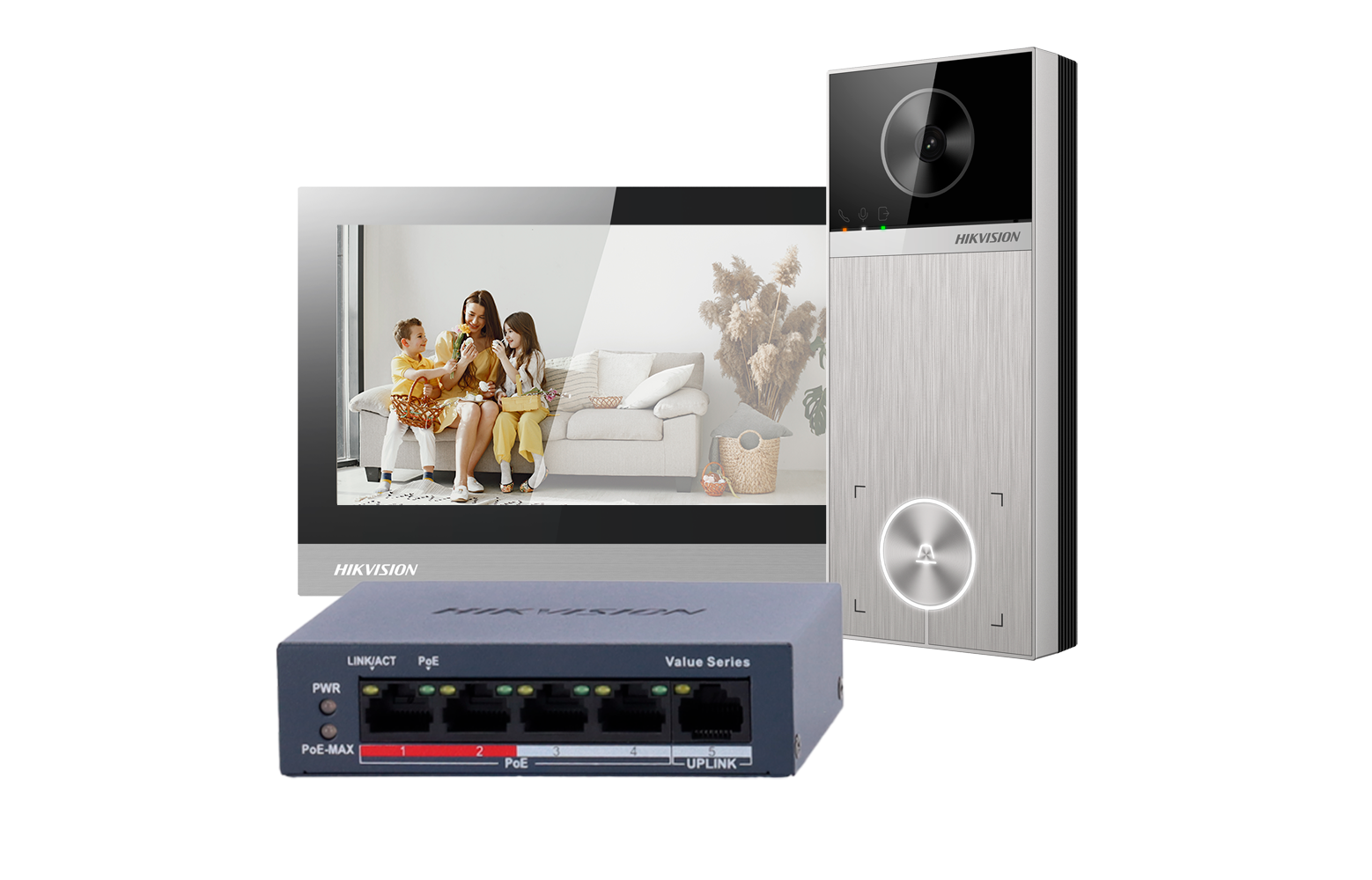 Hikvision DS-KIS613-S 4 MP IP video-intercomkit met WiFi, PoE