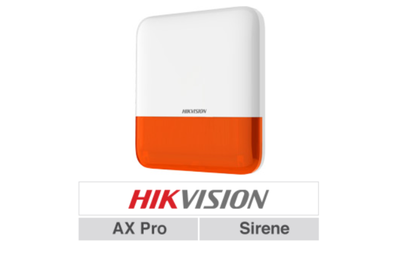 Hikvision DS-PS1-E-WE – Draadloze buitensirene met oranje flitslicht Hikvision DS-PS1-E-WE draadloze buitensirene oranje
