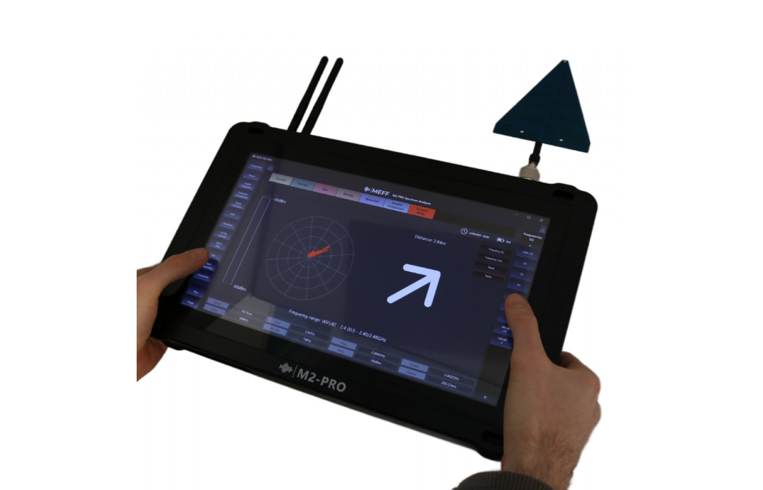 MEFF M2-PRO Spectrum Analyzer – Compacte professionele signaaldetector MEFF M2-PRO spectrum analyzer – professionele draagbare signaaldetector