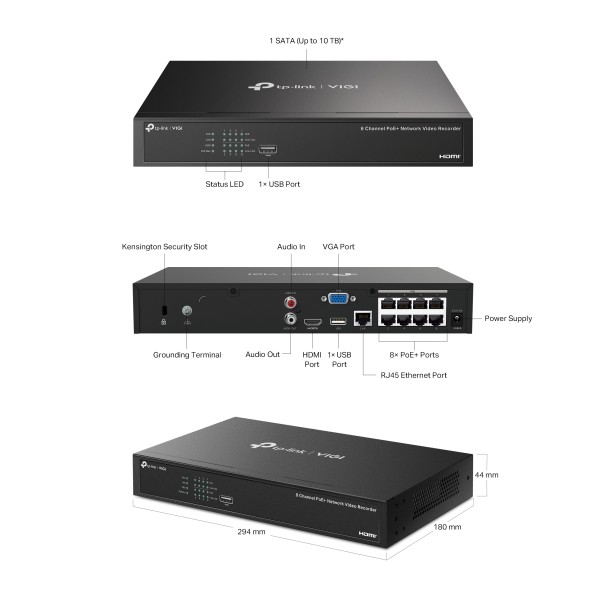NVR1008H-8MP – 8-Channel PoE+ VIGI 