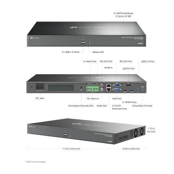 NVR4064H 64-Channel Network Video Recorder