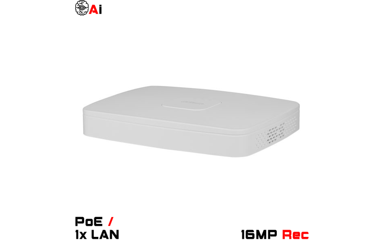 Dahua NVR4108-8P-EI, 8 ports PoE, compatible avec 8 caméras IP
