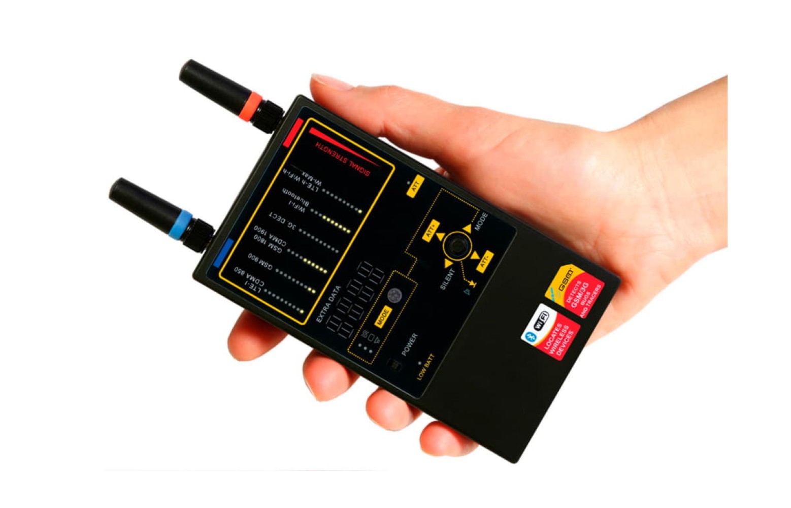 DIGISCAN LAB Protect 1207i – Professionele RF-detector voor afluisterapparatuur en GPS-signalen DIGISCAN LAB Protect 1207i RF detector voor fluisterapparatuur en GPS-tracking