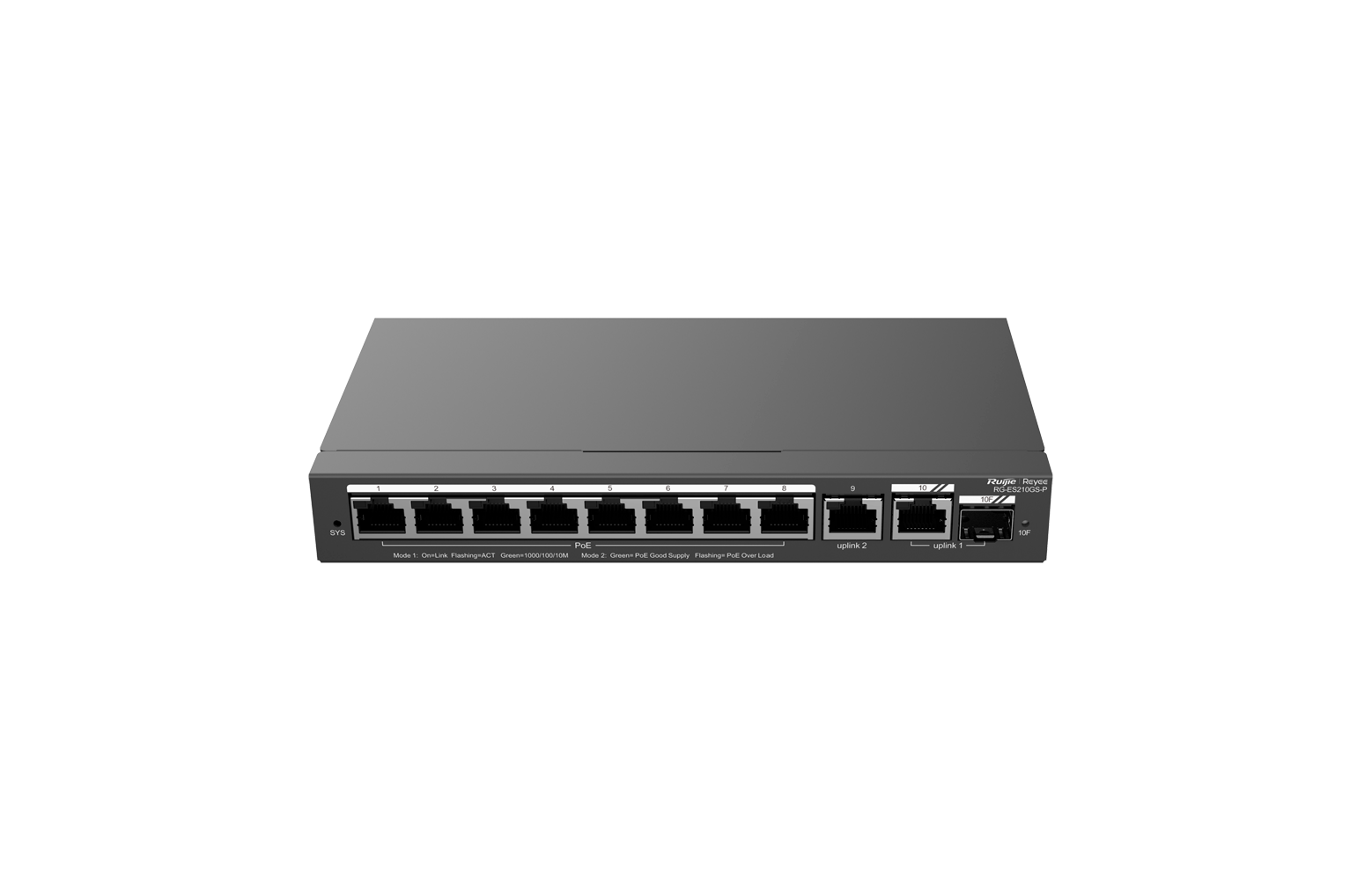 Ruijie Reyee RG-ES210GS-P 8-Port Gigabit PoE+ Cloud Managed Switch