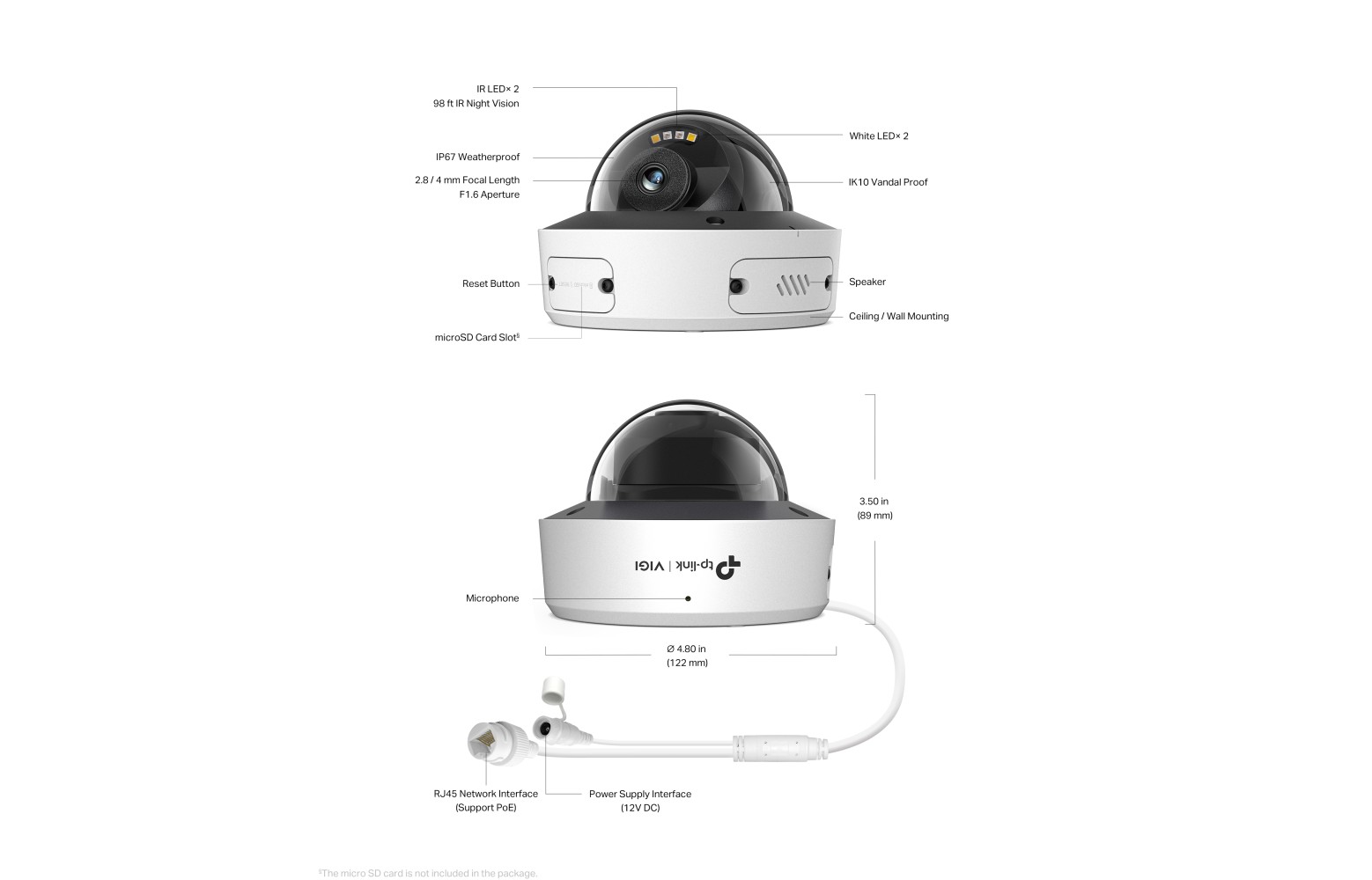 TP-Link VIGI S245 Dome-Überwachungskamera für den Außenbereich