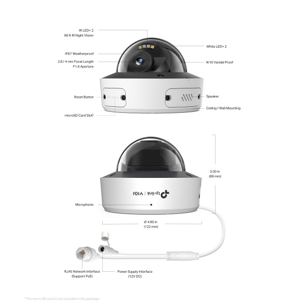 S245 InSight  VIGI 4MP Full-Color Dome 2.8 MM