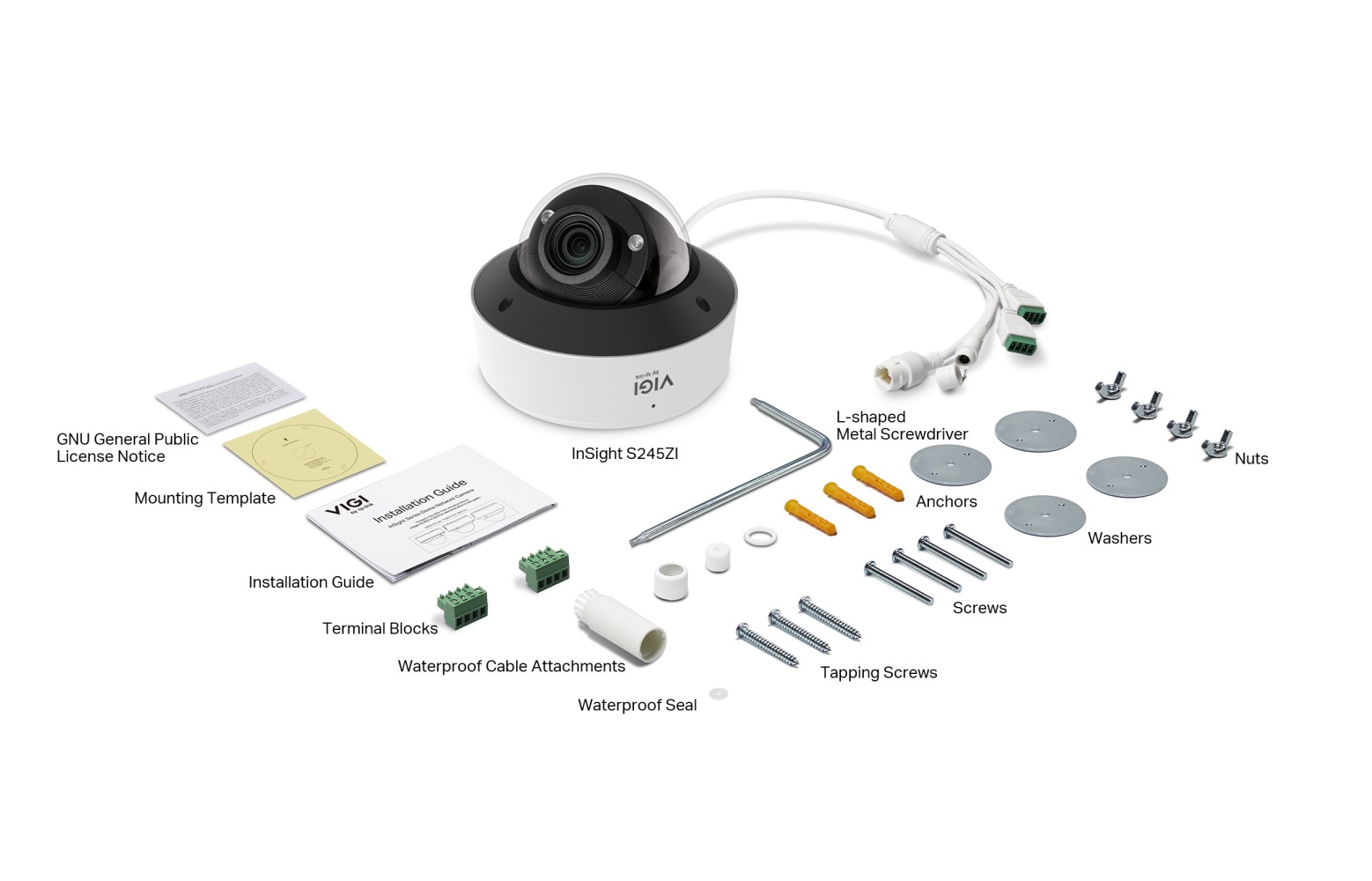Caméra réseau dôme varifocale motorisée InSight S245ZI VIGI 4 MP IR