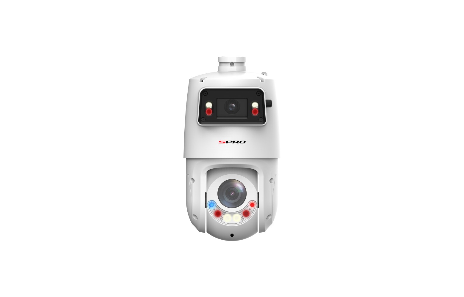 SPRO 4MP+4MP IP PTZ with Panoramic View & Active Deterrence 2.0, 25x Zoom