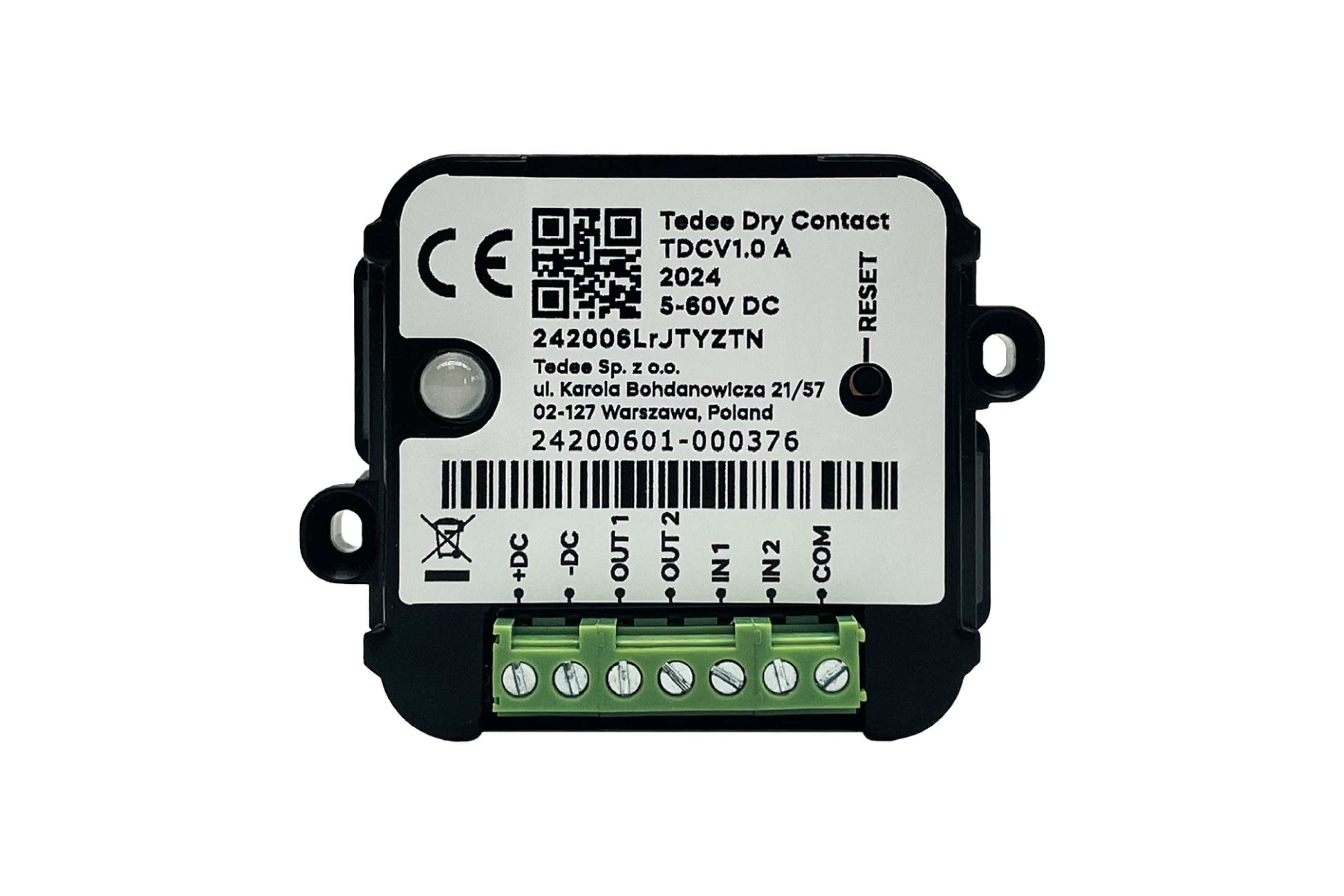 Tedee Dry Contact module - 2 In / 2 Out wired integration for access ...