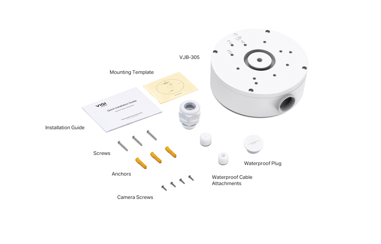 VJB-305 VIGI Aluminum Network Camera Junction Box for Wall and Ceiling Mounting