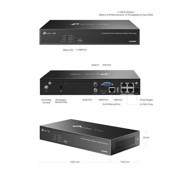 VIGI NVR1004H-4P-2TB SEAGATE